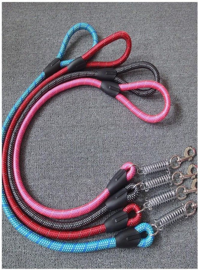 KsPups Heavy Duty Nylon Spring Rope or Training Leash, Pet Cable with Comfortable Handle & Hook for Large Breed and Dogs (Pack of 1, Multicolor) - Image 5
